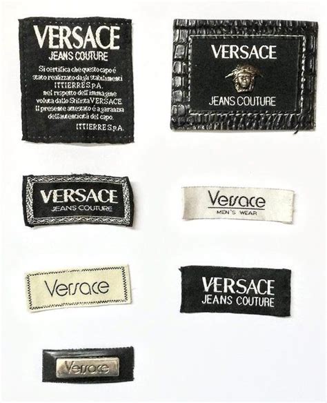 versace labels over the years|versace trademark.